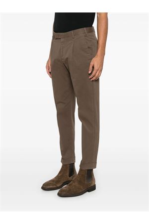 Brown cotton blend Rebel trousers PT TORINO | CORTZAZ40FWDGL04Y174